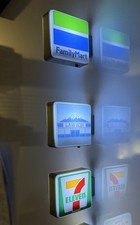 7-Eleven Family Mart Lawson LED Light Magnet Convenience Store Sign (Lot Of 3) picture