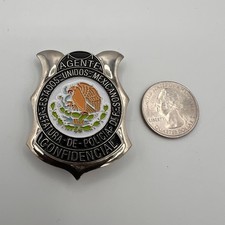 Vintage Mexican Secret Service D.F. Badge OBSOLETE picture