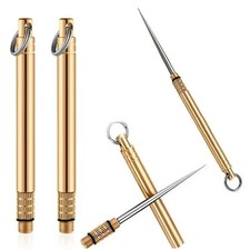 1pc Titanium & Brass Toothpick – Portable, Multifunctional, Stronger Than Dental picture