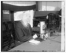 Photo:Charles Curtis Radio Address 1930s Vice President NBC Microphone picture