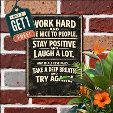 Funny Closed Eyes Sleeping Quote Tin Sign Novelty Bedroom Metal Art Decor picture