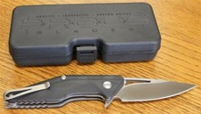 Brous Blades Mini Division Flipper Knife Satin D2 Steel Black G10 PROTOTYPE COA picture