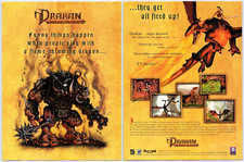 Vintage Print Ad 1998 Drakan Oder Of The Flame PC Game Original Promo Poster Art picture