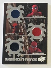 2017 Upper Deck Marvel Spider-Man Webbed Threads Triple Movie Worn Patch picture