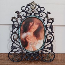 VTG Terragrafics Verdigris Metal Picture Frame Art Nouveau Filigree Patina picture