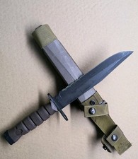 Vintage OKC3S Knife USMC Marine Corps Bayont Issue Ontario Knife Co & Scabbard picture