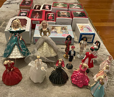 Hallmark Keepsake Barbie Christmas Ornament Lot of 27 Boxed And unboxed picture