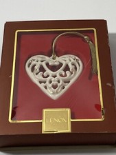 Lenox Heartfelt Christmas Ornament Heart with Crystal GORGEOUS 3D With Red picture