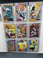 🔥 1991 Impel DC Cosmic Cards Inaugural Edition 🔥 Vintage Trading Card Lot of 9 picture