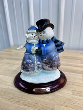 Thomas Kinkade Snow Couples 2009 Bradford Exchange “Snow Happy Together” Musical picture