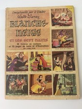 Vintage 1957 French Walt Disney Snow White Complete Stamp Album Blanche Neige picture