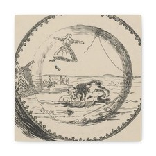 Felicien Bobeldijk - Bord met Stiers wreedheid - 1897 - 1899 - Canvas Wall Art picture