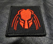 2 PC PREDATOR  ALIEN MOVIE ARNOLD ARMY MILITARY HOOK PATCH  picture