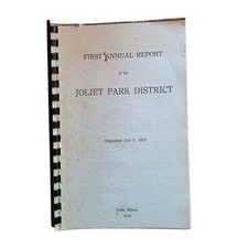 1924 First Annual Report Joliet Park District Illinois Vintage History Booklet picture