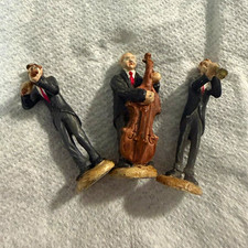 Hawthorne Village Thomas Kinkade Hand Painted Resin Music/Art Figurines 4pc 2000 picture