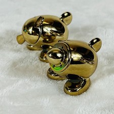 Virgin Atlantic Salt & Pepper Shakers “Pinched From Virgin Atlantic” Gold VTG picture