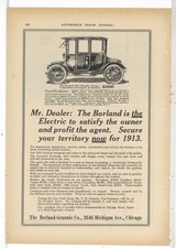 1913 Borland Grannis Co. of Chicago Ad: Borland Electric Car, GE Components picture
