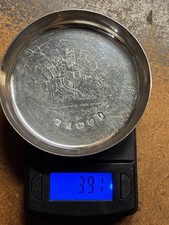 39.1g Sterling Silver UK QUEEN'S SILVER JUBILEE 1952-1977 coin change DISH BOWL picture