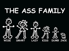 Ass Family Funny High Quality Metal Magnet 3x4 Fridge 8550 picture