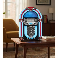 Redding Bluetooth Jukebox: Retro 50's Design with Color-Changing LED & Radio picture