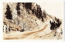 real photo California Nevada State Line U.S. Highway 40 1940s postcard RPPC picture