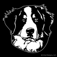 BERNESE MOUNTAIN DOG PORTRAIT DECAL -BERNER STICKER-NEW picture