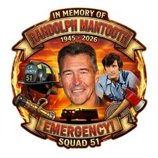 Emergency Squad 51 Firefighter Decal Sticker Mantoothe Fire Rescue Vinyl Custom picture