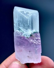 152 CT Natural Bi Color Kunzite Crystal With Tourmaline Specimen FromAfghanistan picture