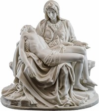 Michelangelo's La Pieta Statue - 10-Inch Premium Cold-Cast Marble Replica picture