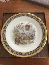 Vintage 1976 Lenox Woodland Wildlife Eastern Chipmunks Plate Boehm w/ Box MINT picture