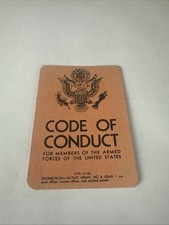 Vintage 1950s U.S. Army Code of Conduct GTA Card 21-50 picture