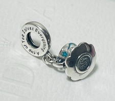 Pandora Teacup Blue Pendant Bracelet Charm 