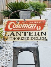Coleman Porcelain Advertising Sign Roughly 24 inches picture