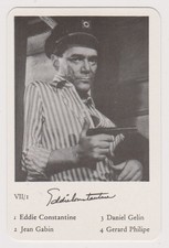 Eddie Constantine 1958 F.X. Schmid Filmstar-Parade German Game Card - NM+ NM-MT picture