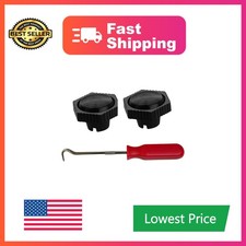 LJVQSHOP 2pc Black Wiper Switch Knob 1985-91 Ford picture