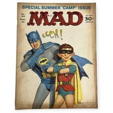 VTG MAD Magazine #105 Sept 1966 Batman Robin Cover Norman Mingo Fold-In Complete picture