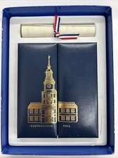 Independence Hall Original Beam Wood Chip #131 Burnes Of Boston 1976 With COA picture