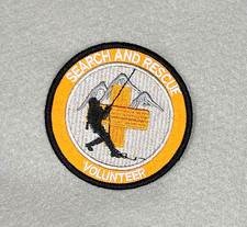 GORGEOUS SEARCH AND RESCUE VOLUNTEER EMBROIDERED IRON-ON PATCH...RARE... picture