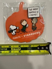 2026 Starbucks Peanuts Enamel Pin Set (of 3) NEW Sealed Great Pumpkin Snoopy  picture