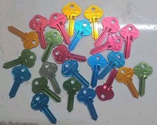 25 pc Lot Cole National S4 Key Blanks - Vintage Anodized Aluminum - Mixed Colors picture