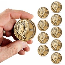 10Pc Archangel Michael Challenge Coin, Quis Ut Deus - 1.75