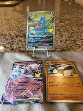 Lapras 131/128 bundle mewtwo ex, Lucario 30th Celebration Anniversary Pokémon NM picture