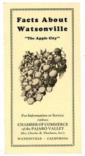1929 Watsonville California The Apple City brochure/guide advertising the area picture