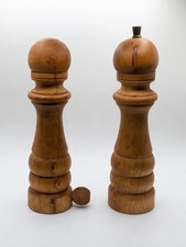 Vintage Mid-Century Modern Brostrom Denmark Teak Salt & Pepper Grinder Set picture