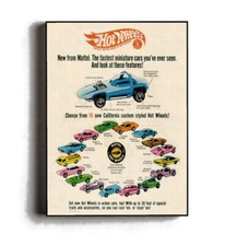 Framed 1968 Hot Wheels First Ever Set Vintage Comic Book Magazine Ad picture