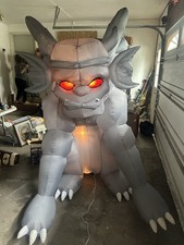 Vtg Gemmy 7 FT Airblown Inflatable Gargoyle Halloween Blow Up Lighted Lawn Decor picture