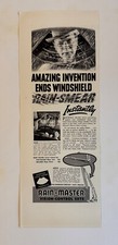 1937 Rain Master Vision Control Sets End Windshield Rain Smear Vintage Print Ad picture
