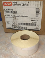 Lowe's Paint Labels 3.5 X 1  350 Per Roll  7 Rolls picture