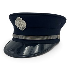 Vintage City of Coral Gables Fire Department Dress Uniform Hat Cap Badge #64 USA picture