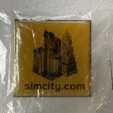 Vintage SimCity.com Maxis EA Promotional Lapel Pin SimCity 3000 Era Made USA picture